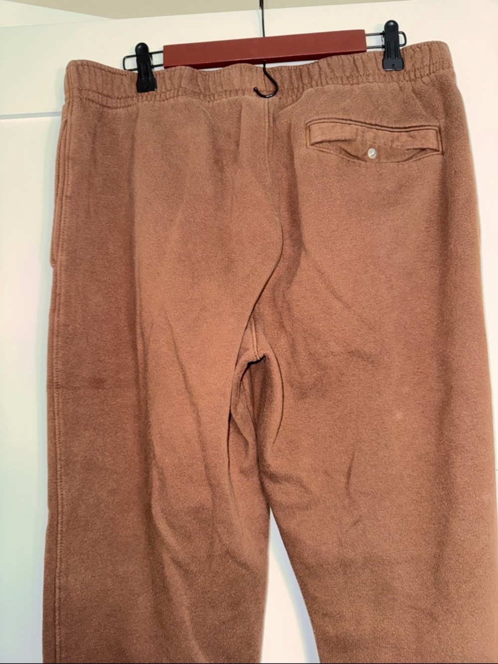 Nike Men’s Brown Fleece Joggers with White Logo size XL - Picture 4 of 6